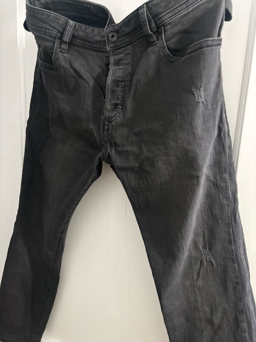 Slim Straight Men's Jeans in Faded Black